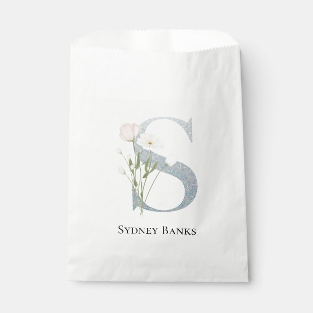 Bolsa De Papel Floral blanca más dulce (Anverso)