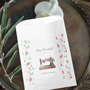 Bolsa de papel floral boho de máquina de coser ant
