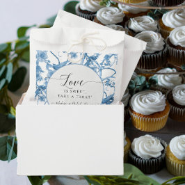 Bolsa De Papel Floral Chinoiserie Blue and White Toile Bridal