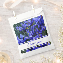 Bolsa De Papel Floral de irisis reticuladas púrpura gracias