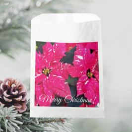 Bolsa De Papel Floral de Navidades de Poinsettias Variadas Rojas