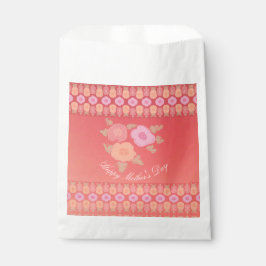 Bolsa De Papel Floral Delicada Con Rosa