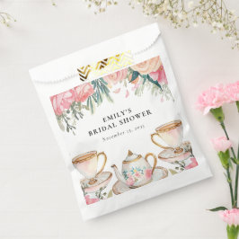 Bolsa De Papel Floral elegante Tea Fiesta Bridal Shower