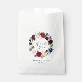 Bolsa De Papel Floral Encantada | Agradecimiento Personalizado de