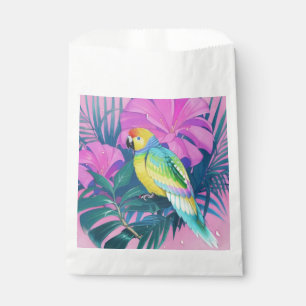 Bolsa De Papel Floral/hawaiano/tropical/loro