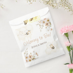 Bolsa De Papel Floral Honey Bee Baby Shower