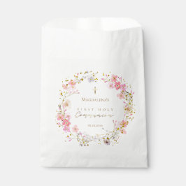 Bolsa De Papel floral primera comunión sagrada