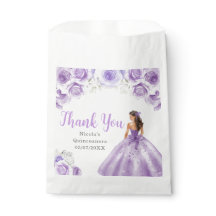 Floral Princess in Dusty Purple Dress Quinceanera