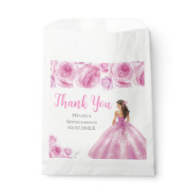 Floral Princess in Light Pink Dress Quinceanera