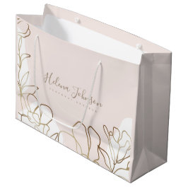 Bolsa de papel floral rosa Rubor
