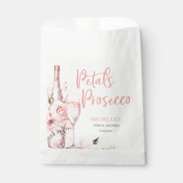Bolsa De Papel Floral Rosa Rubor Boho y Prosecco