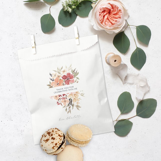 Bolsa De Papel Floral simple | Cumpleaños Gracias (Subido por el creador)