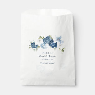 Bolsa De Papel Florecimiento floral azul polvoriento suculento de