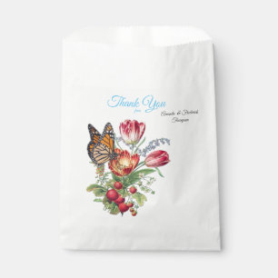 Bolsa De Papel Flores acuáticas con mariposas visitantes
