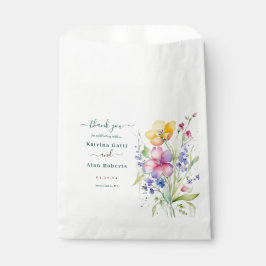 Bolsa De Papel Flores amarillas melocotón rosa