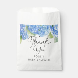 Bolsa De Papel Flores azules Hydrangea Baby Shower