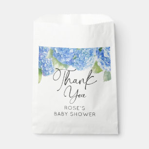 Bolsa De Papel Flores azules Hydrangea Baby Shower