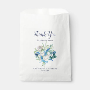 Bolsa De Papel Flores Blancas Clásicas Gracias Boda