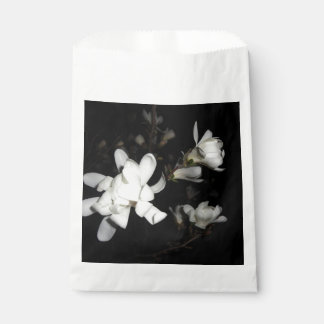 Bolsa De Papel Flores blancas fondo negro jazmín flor luna