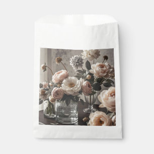 Bolsa De Papel Flores coloridas Elegante floral inspirada en vint