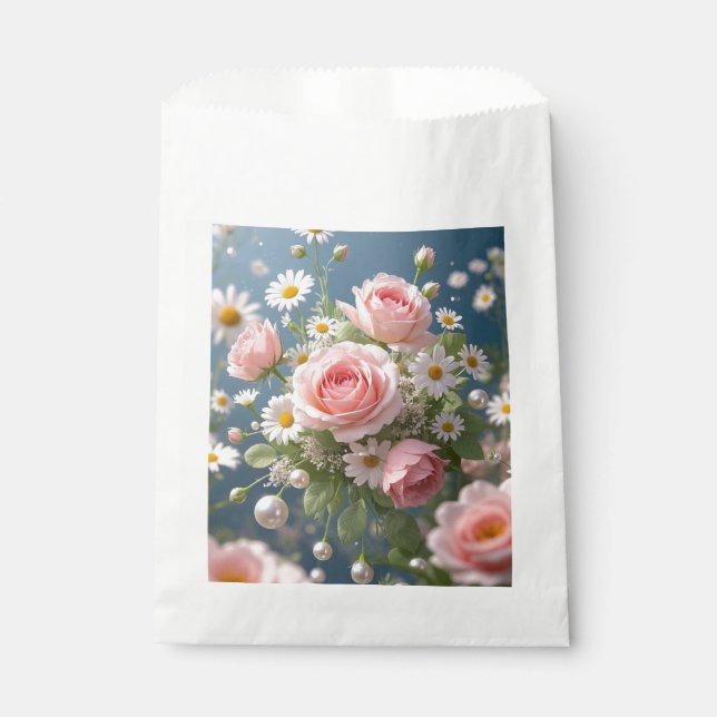 Bolsa De Papel Flores con elegante extravagancia atemporal (Anverso)