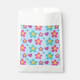 Bolsa De Papel Flores Cubiertas de Estrellas 