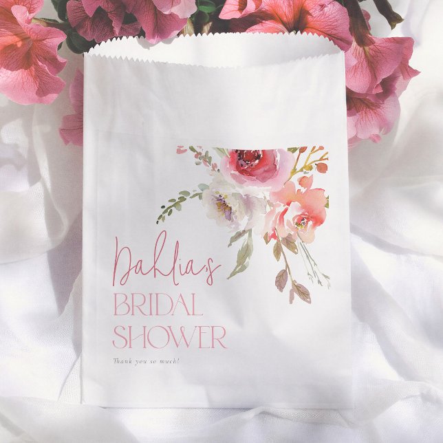 Bolsa De Papel Flores de Acuarela Taller de Despedida de Soltera  (Subido por el creador)