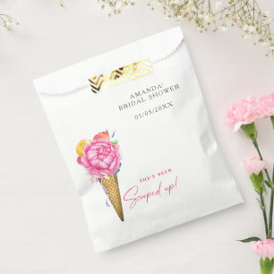 Bolsa De Papel Flores de agua ICE CREAM - ducha de novia