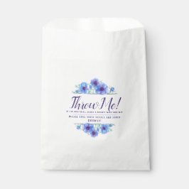 Bolsa De Papel Flores de anémona azul boda de arte me lanza pétal