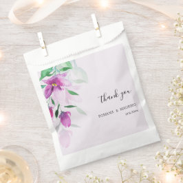 Bolsa De Papel Flores de arte violeta bohemia