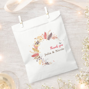 Bolsa De Papel Flores de bosque silvestre helechos hongos follaje