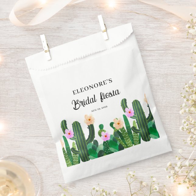 Bolsa De Papel flores de cactus  Fiesta Nupcial  (Cortado)