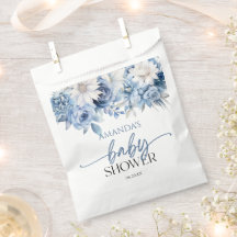 Flores de flores azul turquesa Baby Shower