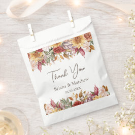 Bolsa De Papel Flores de follaje de otoño boda 