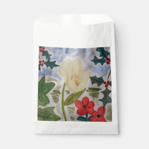 Bolsa De Papel Flores de invierno y Holly