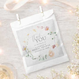 Bolsa De Papel Flores de jardín rosado Rubor Wreath Bridal Shower