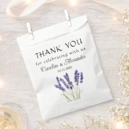 Bolsa De Papel Flores de lavanda Boda morado floral