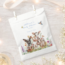 Bolsa De Papel Flores de mariposas de oveja de vaca de Baby Showe