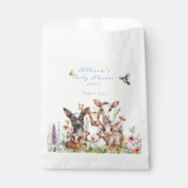 Bolsa De Papel Flores de mariposas de oveja de vaca de Baby Showe