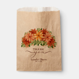 Bolsa De Papel Flores de Otoño Bridal Shower