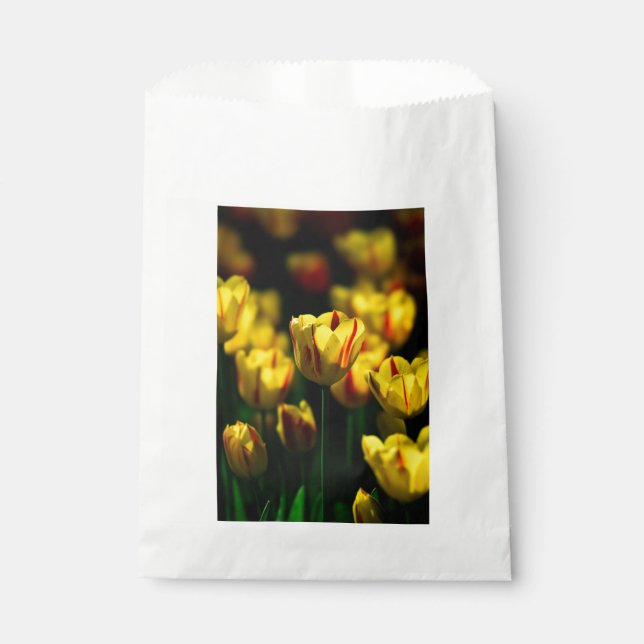 Bolsa De Papel Flores de tulipán amarillas (Anverso)