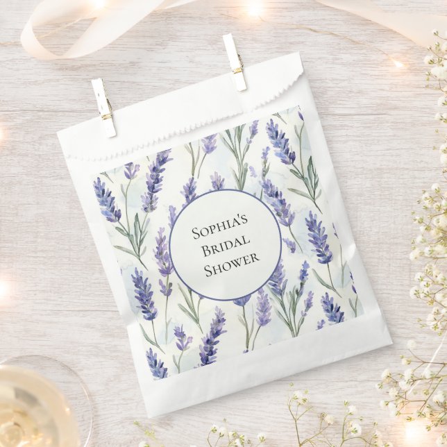 Bolsa De Papel Flores Lilas Moradas Románticas Lindas (Cortado)