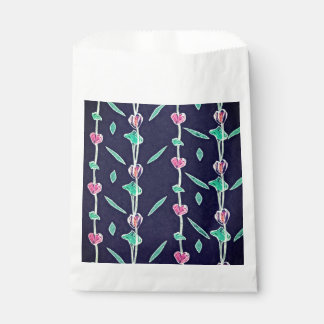Bolsa De Papel Flores rayadas