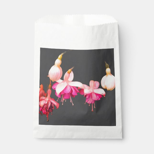 Bolsa De Papel Flores rosa y crema (Anverso)