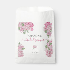 Bolsa De Papel Flores rosas acuáticas - DUCHA BRIDAL