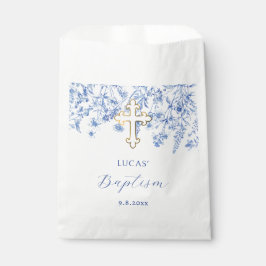 Bolsa De Papel Flores salvajes azules francesas Bautismo