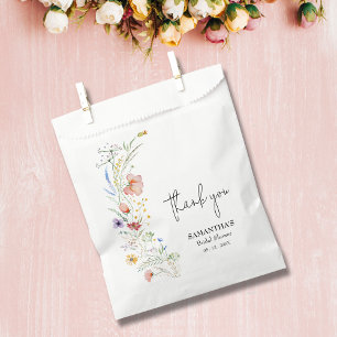 Bolsa De Papel Flores salvajes Ducha de novias