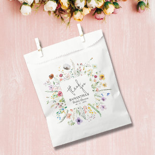 Bolsa De Papel Flores salvajes Ducha de novias