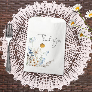 Bolsa De Papel Flores salvajes rusas azules y mareas, ducha de no