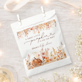 Bolsa De Papel Flores salvajes Rústicas de calabaza caída Baby Sh